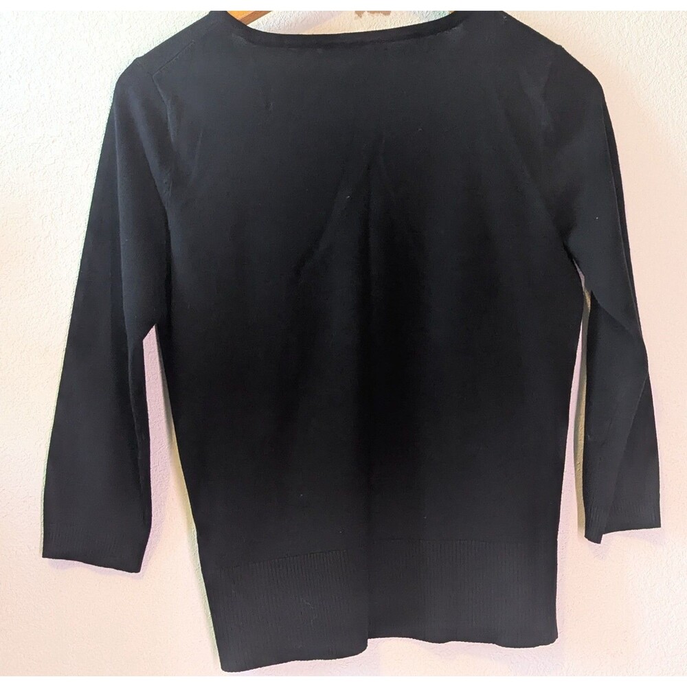 Cable & Gauge Women's Size Petite 3/4 Sleeve Key-Hole Neck Rayon Blend (86m) - Picture 2 of 3
